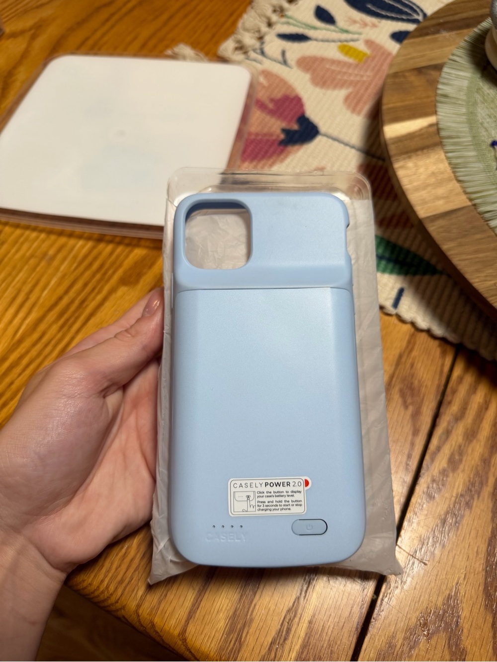 Casely Power 2.0 Light Blue Battery Phone Case